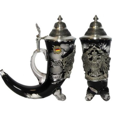 Picture of German Black Crystal Lord Horn Stein 0.5 liter