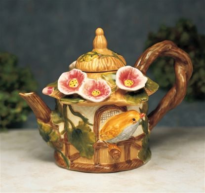 Picture of Bird with Flowers Teapot