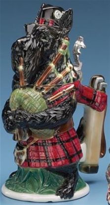 Picture of Black Scottie Bagpiper German Beer Stein