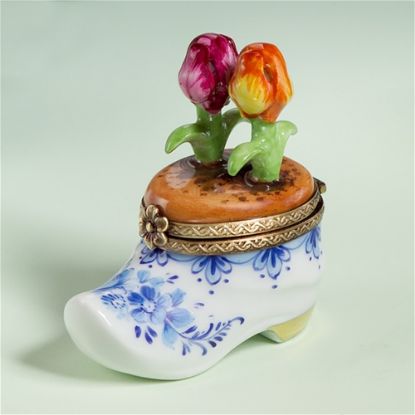 Picture of Limoges Dutch Clog with Tulips Box