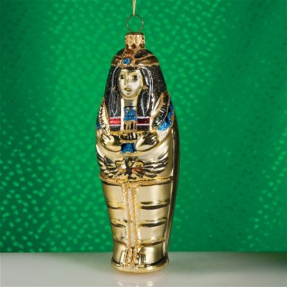Picture of Egyptian Mummy Polish Glass Christmas Ornament