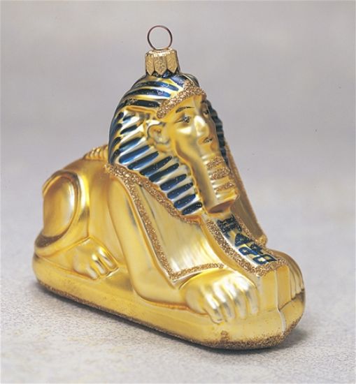 Picture of Egyptian Sphinx Polish Glass Christmas Ornament