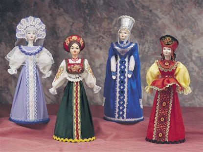 Picture of One Russian Fabric Hand Made Collectible Dolls, Each
