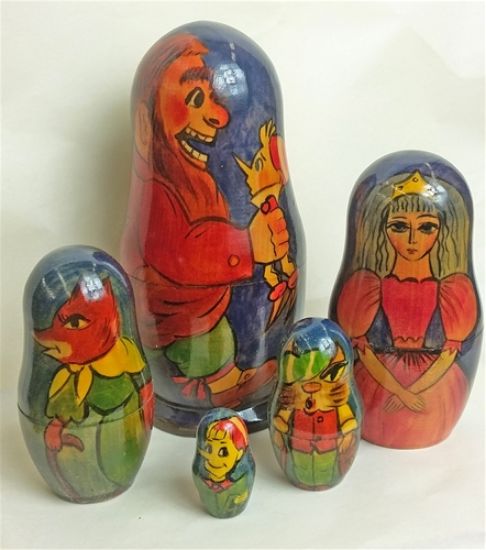 Picture of Pinocchio Russian Wooden Matryoshka Doll