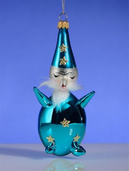 Picture of De Carlini Vintage Merlin Italian Glass Christmas Ornament
