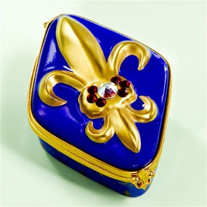 Picture of Limoges Fleur de Lys with Crystal Box