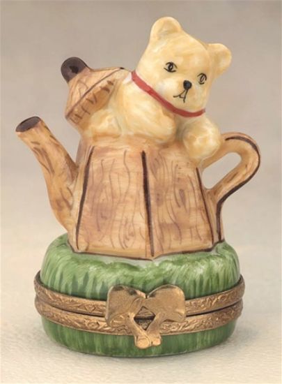 Picture of Limoges Teddy Bear in Coffee Pot Box 