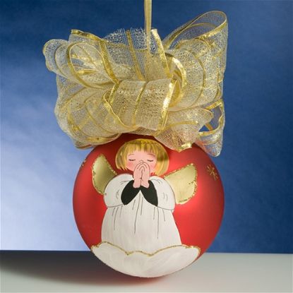 Picture of Praying Angel Red Chistmas Ornament with Box 