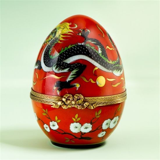 Picture of Limoges Oriental Dragon 5" High Egg Box