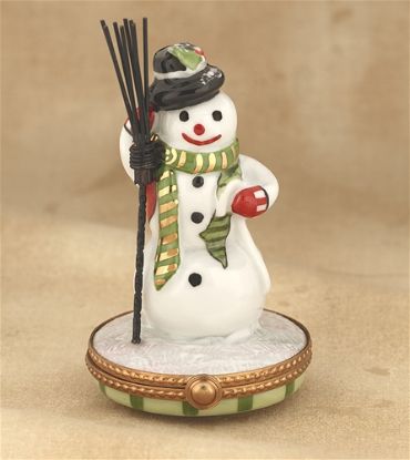 Picture of Limoges Snowman with Broom Box