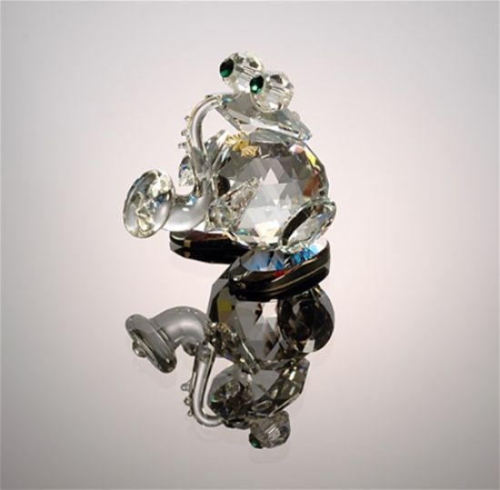 Picture of Crystal Frog with Saxophone Collectible