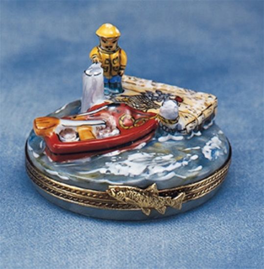 Picture of Limoges Fisherman by Pier Box