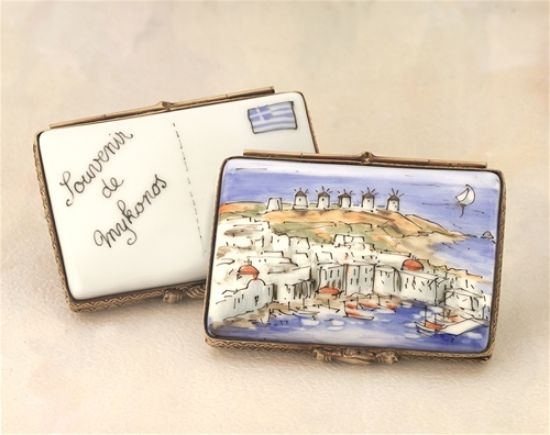 Picture of Limoges Mykonos Postcard Box