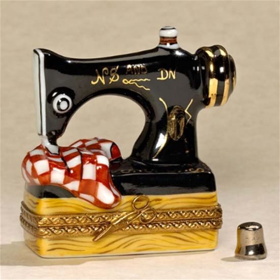 Picture of Limoges Sewing Machine with Thimble Box