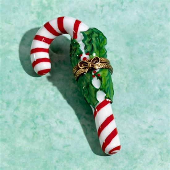 Picture of Limoges Candycane with Holly Box