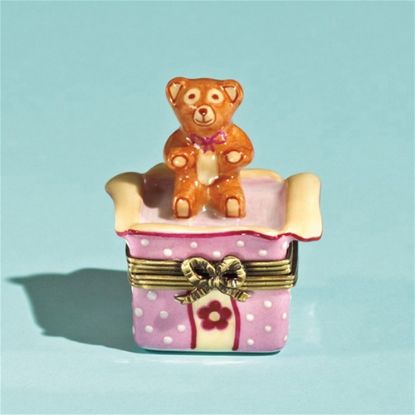 Picture of Limoges Teddy in Pink Gift Box