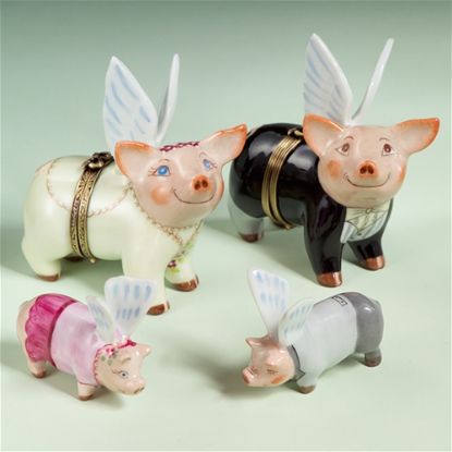 Picture of Limoges Pig Wedding Boxes