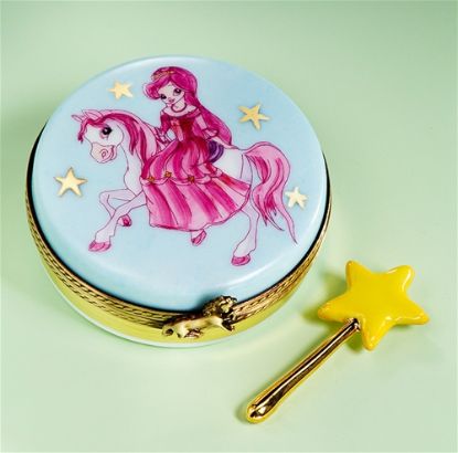 Picture of Limoges Fairy on Horse Box with Wand