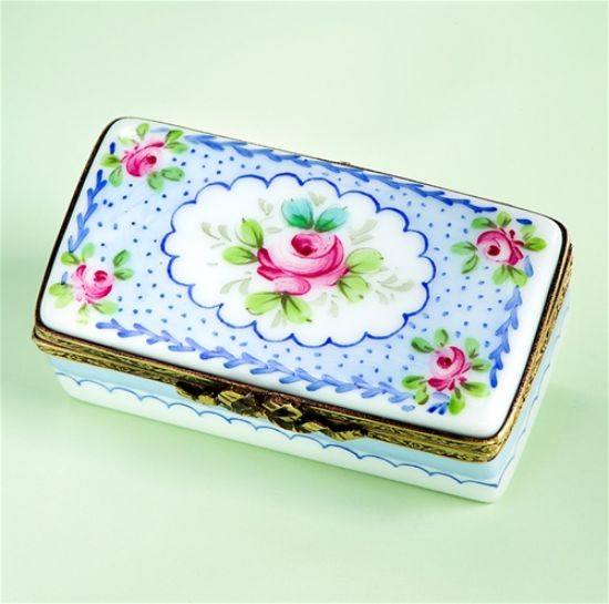 Picture of Limoges Roses in Blue Decor Box