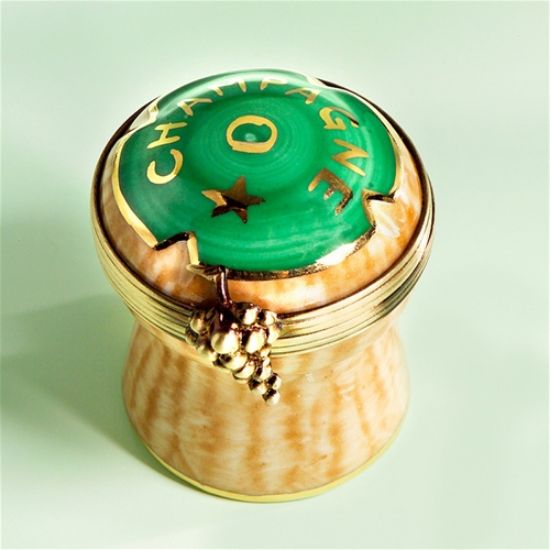 Picture of Limoges Green Champagne Cork Box