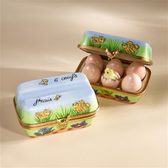 Picture of Limoges Fresh Eggs Carton with Chicken Box