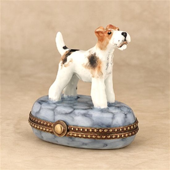 Picture of Limoges Terrier on Oval Box