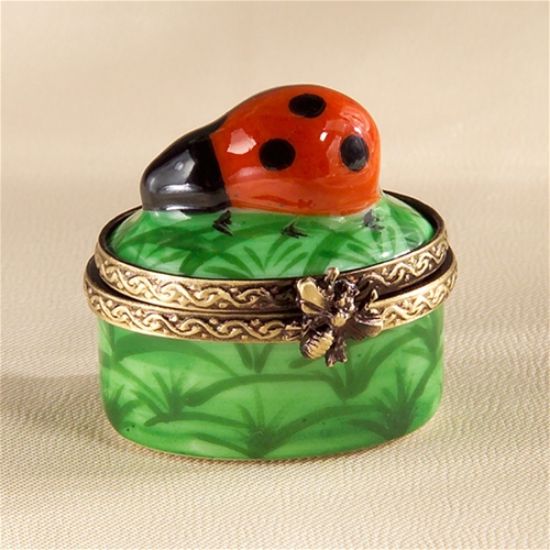 Picture of Limoges Mini Ladybug on Grass Box