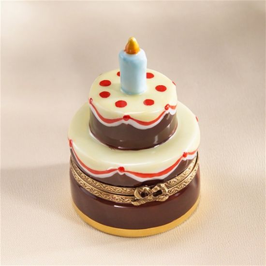 Picture of Limoges Chocolate Cream Birthday Cake with Candle Box