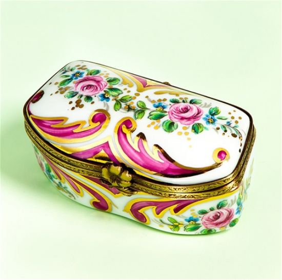 Picture of Limoges Roses and Purple Gold Decor Box