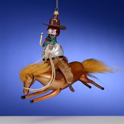 Picture of De Carlini Cowboy on Horse Ornament