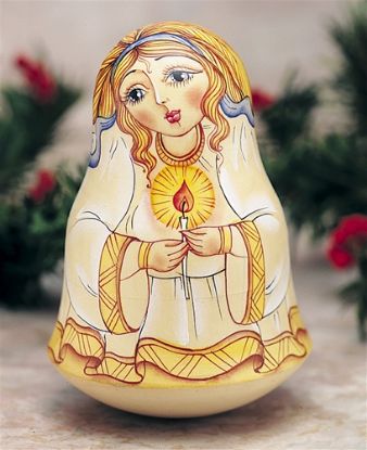 Picture of Russian Roly Poly Wooden Angel