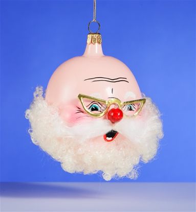 Picture of De Carlini Santa's Face Christmas Ornament 