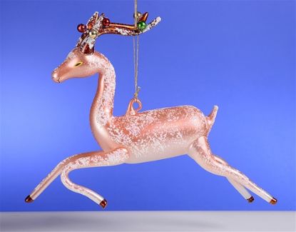 Picture of De Carlini Reindeer Running Christmas Ornament