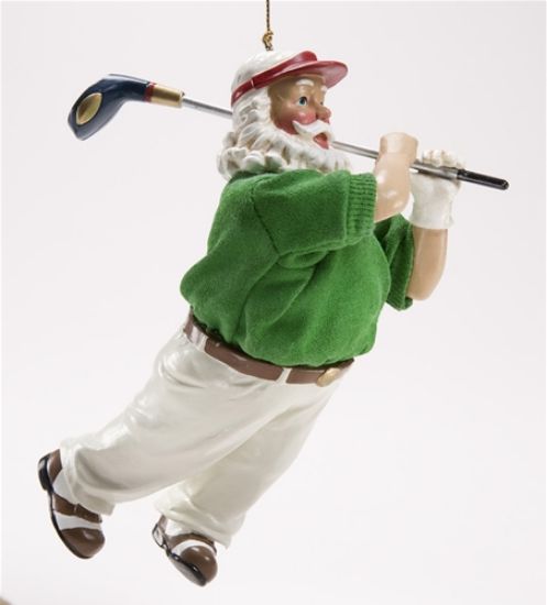 Picture of Golfer Santa Christmas Ornament
