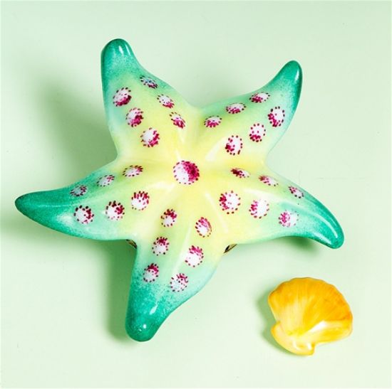 Picture of Limoges Green Starfish with Shell Box