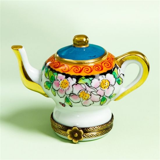 Picture of Limoges Teapot with Spring Roses Box