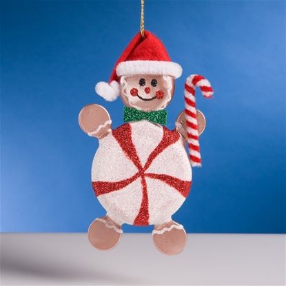 Picture of De Carlini Gingerbread CandyCane Ornament