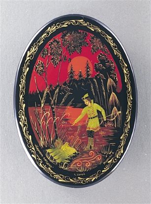 Picture of Prince Frog Russian Lacquer Box, 3"