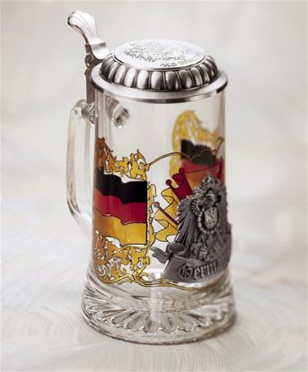 Picture of Germany Glass Stein with Pewter Lid