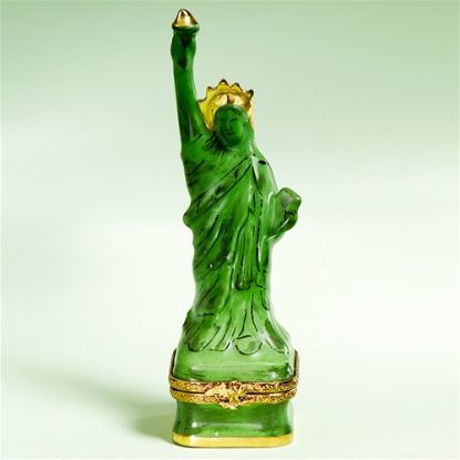 Picture of Limoges Green Statue of Liberty Box 