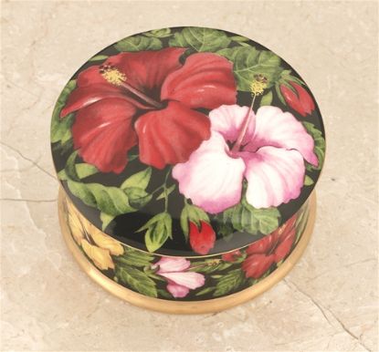 Picture of British China Pink  and Red Flowers 3" Box