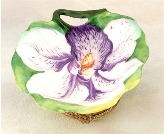 Picture of Limoges White Orchid Box