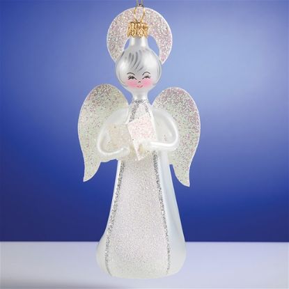 Picture of De Carlini Angel with Halo Christmas Ornaments