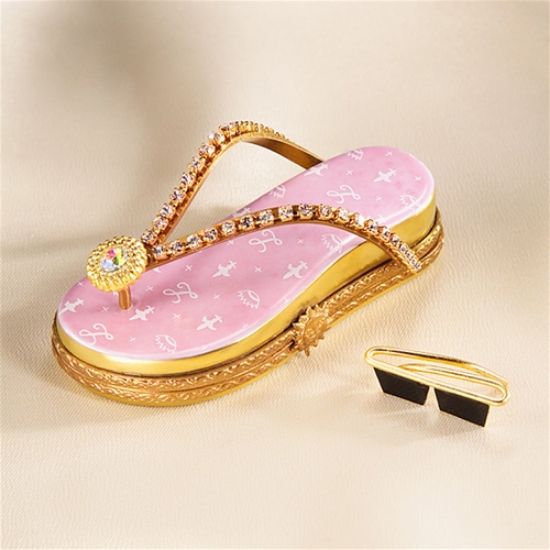 Picture of Limoges Pink Sandal with Sunglasses Box