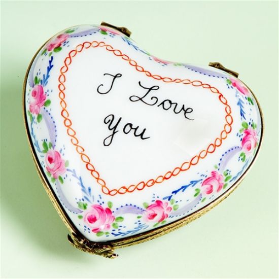 Picture of Limoges I Love You Heart with Chains and Roses Box
