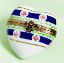 Picture of Limoges I Love You Blue Stripes and Pink Roses Heart Box 