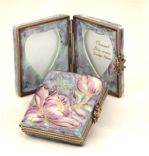 Picture of Limoges Chamart Floral Book Frame Box
