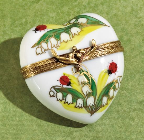 Picture of Limoges Lily of the Valley Heart Box