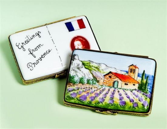 Picture of Limoges Provence Lavender Fields Postcard Box