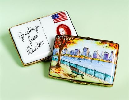 Picture of Limoges Boston Charles River Postcard Box 